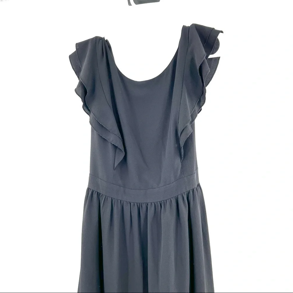 Fervour black belted sleeveless dress size L